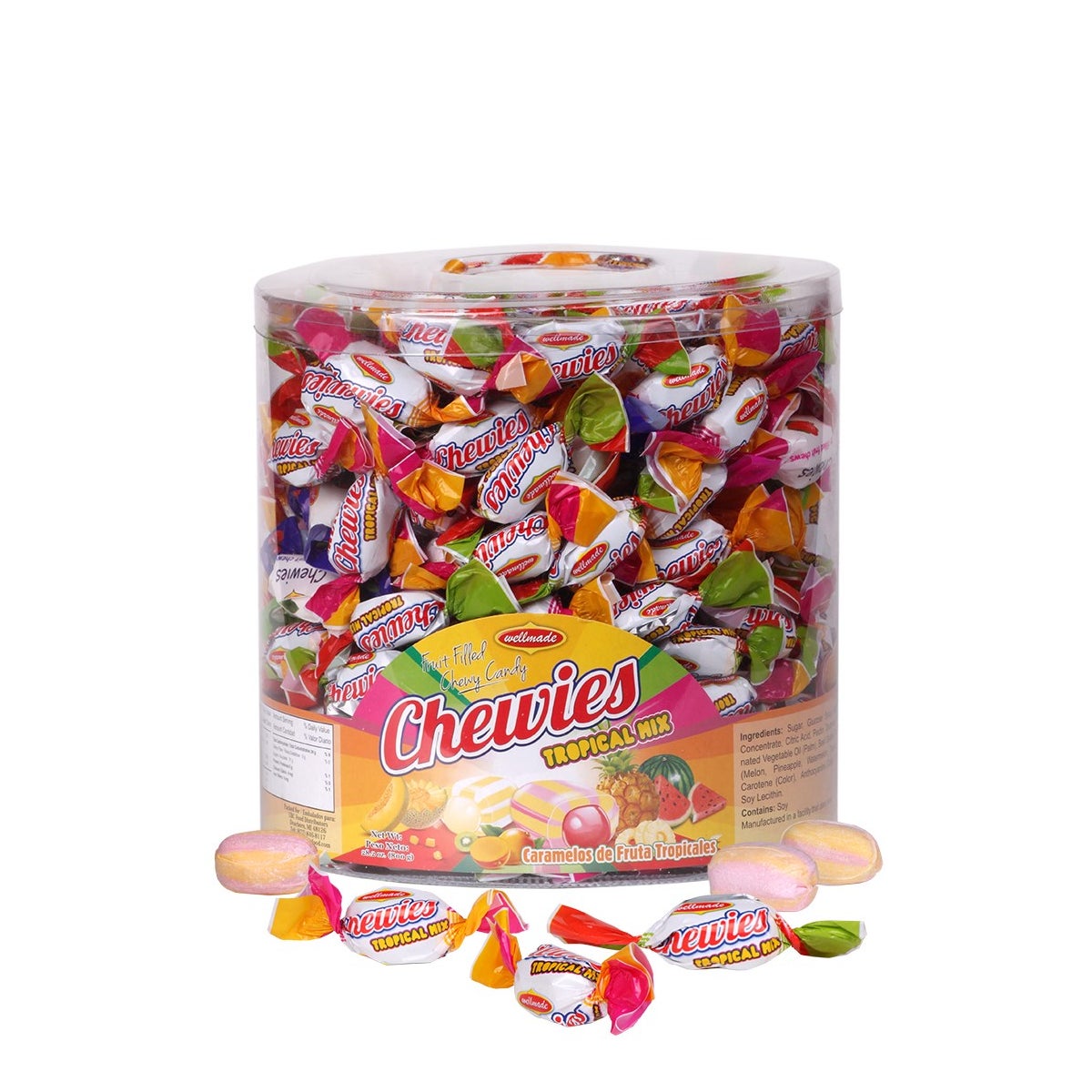Wellmade Chewies Duo (Tropical) Tub 800g x 8